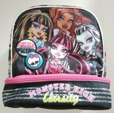 Monster High Varisty Insulated Lunch Bag.  Two Compartment. • $10.99