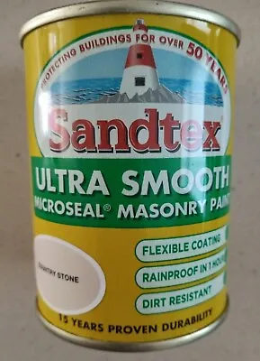 Sandtex Microseal Masonry Paint 150ml Tester Pot Ultra Smooth - Country Stone. • £5.99