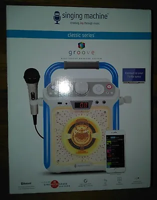 Singing Machine®SML682BTW Classic Series® Groove Bluetooth® Karaoke System White • $39.99