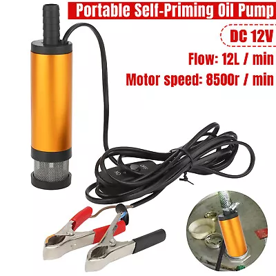 Submersible Diesel Fuel Water Oil Transfer Drum Pump 8GPM Mini Refueling Sub 12V • $14.48