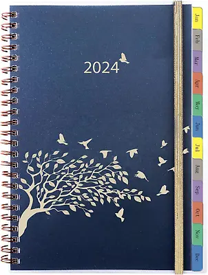 £13.67 • Buy Diary 2024 A5 Week To View, Elastic Monthly & Weekly Planner With Tabs, Back Poc
