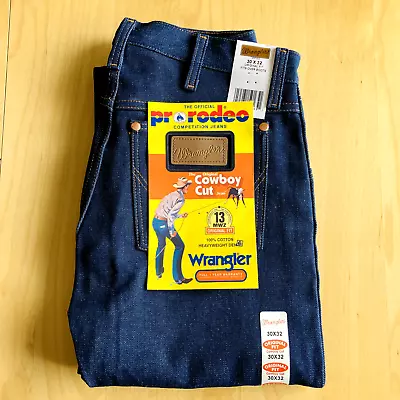 New Wrangler Cowboy Cut Pro Rodeo Original Fit Jeans Rigid Indigo Men's 30x32 • $20.99