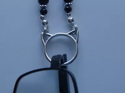 24  Cat Lovers Cat Loop Ring Lobster Clasps Eyeglass Chain Holder La Necklace • $5.99