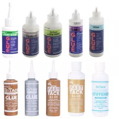 Hi Tack Trimits Glue Adhesive Fray Stop Fabric Stiffener PVA Fast Tack No Sew • £1.90