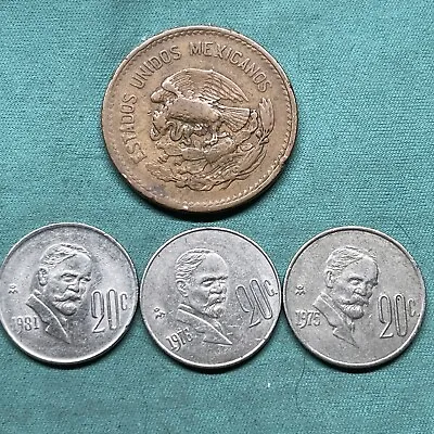 1946 Mexican 20 Centavos & 1975-1978-1981 20 Centavos  • $3.54