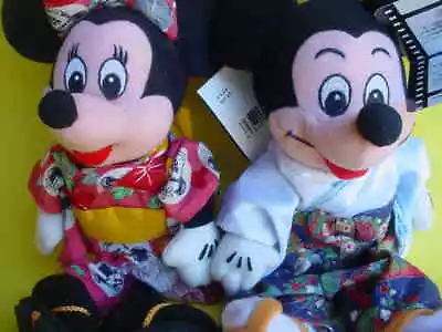 Disney Mini Bean Bag Plush MICKEY MINNIE JAPANESE KIMONO • $24