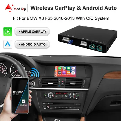 Wireless Carplay Android Auto Retrofit Airplay For BMW X3 F25 With CIC 2010-2013 • $238.44