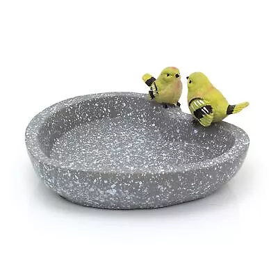 £17.99 • Buy Heart Shaped Grey Garden Bird Water Bath | Outdoor Bird Feeder ~ Garden Decor