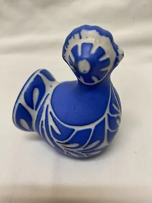 Pablo Zabal Folk Art Pottery Blue And White Chicken • $21.95