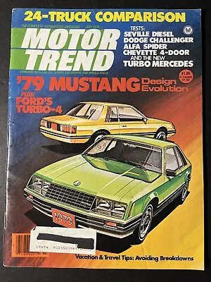  Motor Trend  Magazine - July 1978 -  24 Truck Comparison   '79 Mustang  Turbo • $9.98