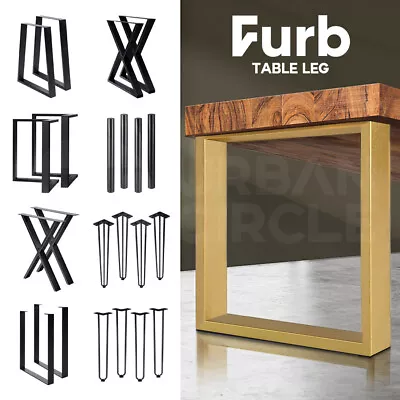 $109.95 • Buy Furb 2X/4X Table Legs DIY Coffee Dining Table Steel Metal Industrial Desk Bench