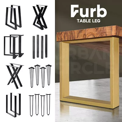 Furb 2X/4X Table Legs DIY Coffee Dining Table Steel Metal Industrial Desk Bench • $39.95