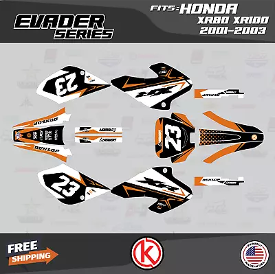 Graphics Kit For HONDA XR80 XR100 (2001-2003) Evader Series - Orange • $59.99