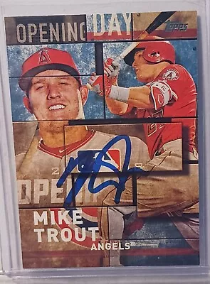 Mike Trout Hand Signed Los Angeles Angels Trading Card COA Hologram MLB • $89