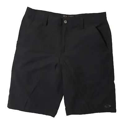 Oakley Chino Golf Shorts Mens 36 Stretch Black Flat Front Pockets Casual 441160 • $24.88