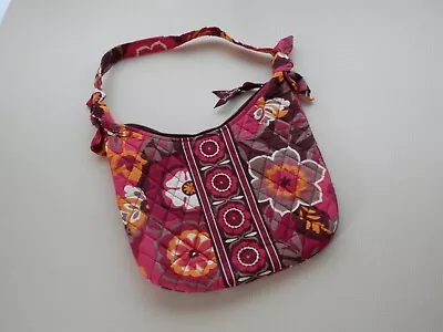 Vera Bradley Carnaby Olivia Shoulder Bag Purse Fuchsia Pink Orange Zip Close EUC • $12