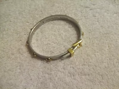 Michael Kors Women's Astor Two-Tone Buckle Bangle Bracelet Gold/Silver W/Studs • $22.50