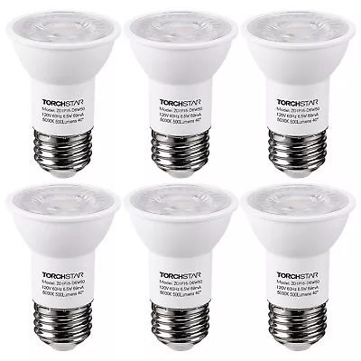 $24.99 • Buy 6-Pack Dimmable 6.5W(50W Equiv.) PAR16 LED Spotlight Bulb, 5000K 