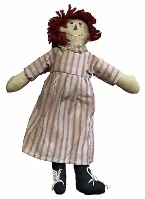 Country Primitive Rag Doll Raggedy Ann 12” Muslin Doll • $12.99