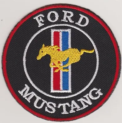 Ford Mustang 3  Round Embroidered Iron On Car Patch *New* #062 • $3.99