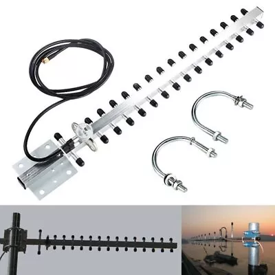 25dBi Yagi WiFi Antenna SMA Male High Gain WiFi Digital HD Outdoor Directional • $16.74