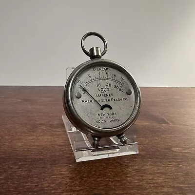 Vintage American Ever Ready Co. Eveready Volts And Amps Pocket Meter Pat. 1910 • $9.99