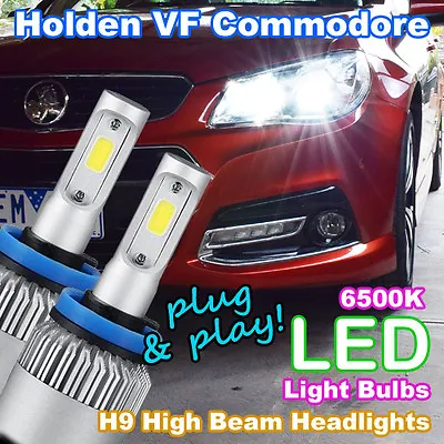 Plug-and-Play H9 6500K LED Headlight Bulbs To Suit Holden VF Commodore High Beam • $129.95