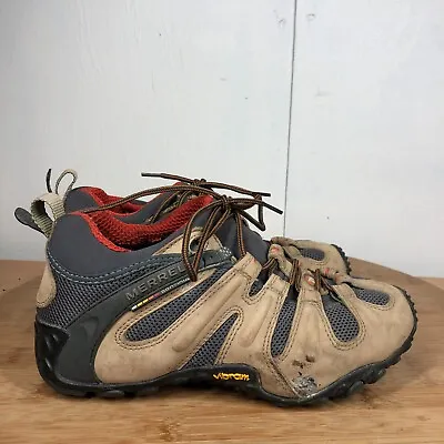 Merrell Hiking Shoes Womens 7 Chameleon III Stretch Brown Leather Trail Sneakers • $29.97