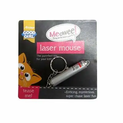 Good Girl MEOWEE LASER MOUSE Cat Kitten Interactive Chase Game Teaser Toy 11cm • £4.89