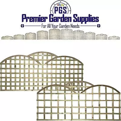 Premier Triple Dome Topped Trellis Lattice Art Deco Garden Fence 1 2 3 4ft Fence • £28