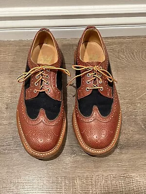 MARK MCNAIRY ENGLAND LONGWING BROGUE PebbleD Leather Size 8uk 9us • $120