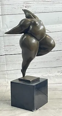 Curvy Abstract Modern Art Woman Bronze Sculpture Signed Milo Statue Figure Decor • $299