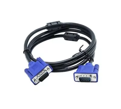 1M VGA SVGA Monitor Cable PC TV LAPTOP Male To Male BRAND NEW • £2.59