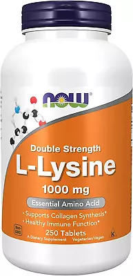 Supplements L-Lysine Double Strength 1000 Mg 250 Tablets • $57.83