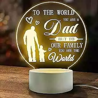 I Love My Dad-Best From Daughter Son-Night Light，Room Dad Birthday Gifts • $20.21