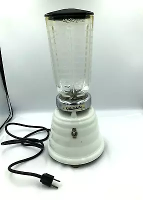 Vintage Osterizer Model 10 Beehive Blender White Enamel Base Single Speed WORKS • $49