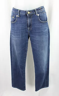 R13 Women's Dark Vintage Blue Wash Denim Boy Straight Jeans Size 30 • $79