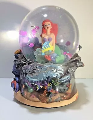 Disney Snow Globe Music Box Little Mermaid Tune Under The Sea • $172.97