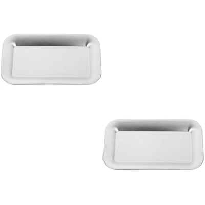 $17.02 • Buy 2x Coffee Table Tray Serving Trays Metal Fruit Trays Metal Dish Plate