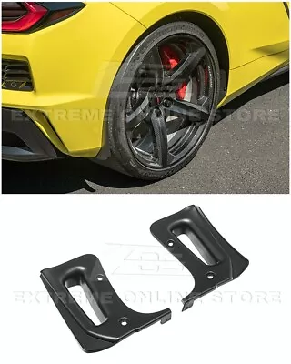 For 22-Up Corvette C8 Z06 XL Extended MATTE BLACK Rear Mud Flaps Splash Guards • $169.98