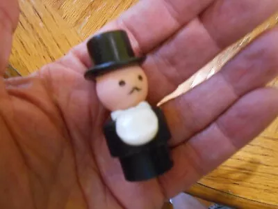 Vintage Fisher Price Little People Tall Mayor/Circus Ringmaster In Top Hat Tux • $11.95