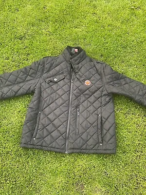 MANCHESTER UNITED Coat Jacket Padded Winter Black Quilted Official Football Team • £14.99