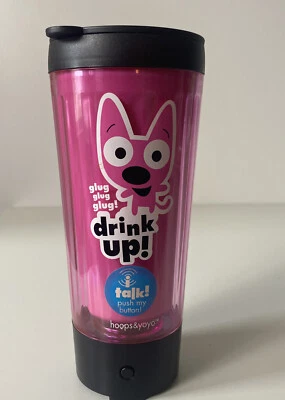 $22 • Buy HOOPS & YOYO Talking/Singing Travel Mug Cup With Lid Fuschia Pink  Plastic