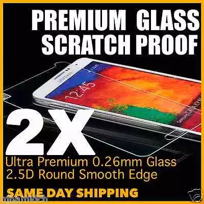2X HD Tempered Glass Screen Protector Film Samsung Galaxy S5 S6 S7 Note 3 4 5 • $7.51