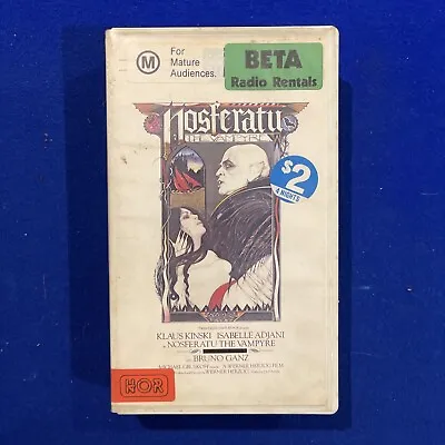 NOSFERATU THE VAMPYR Vintage BETA  Video Tape Ex-rental Horror Klaus Kinski • $25.41