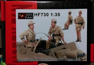 Hobby Fan 1/35 Sd.kfz.233 AFRIKAKORPS Crew 2 Figures Resin Kit • $58.04