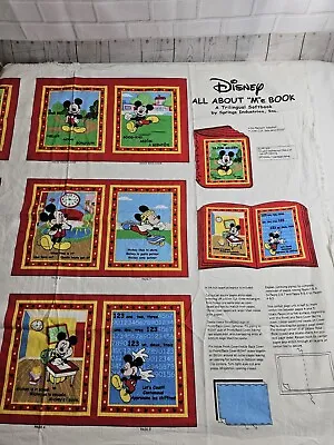 Spring Industries All About Me Mickey Mouse Trilingual Soft Book Fabric Panel • $9.99