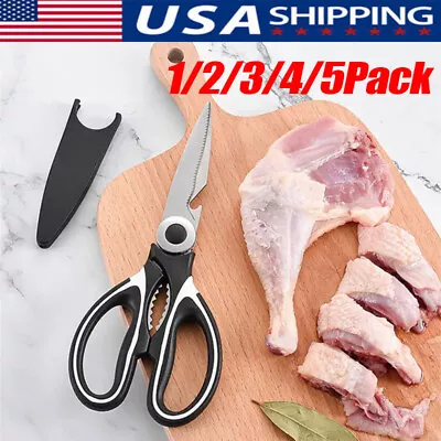 Stainless Steel Kitchen Shears Heavy Duty Scissors For Meat Fish Chicken Bones • $8.50