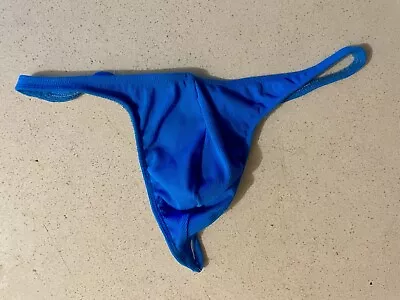 Mens Barcode Berlin Blue Swim Thong  G-string Speedo Swimwear Size Large • $9.78