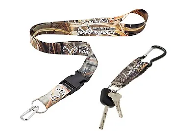 RealTree Max-4 Camo Neck Lanyard With Quick Release & Snow Camo Key-Ring Combo • $14.95